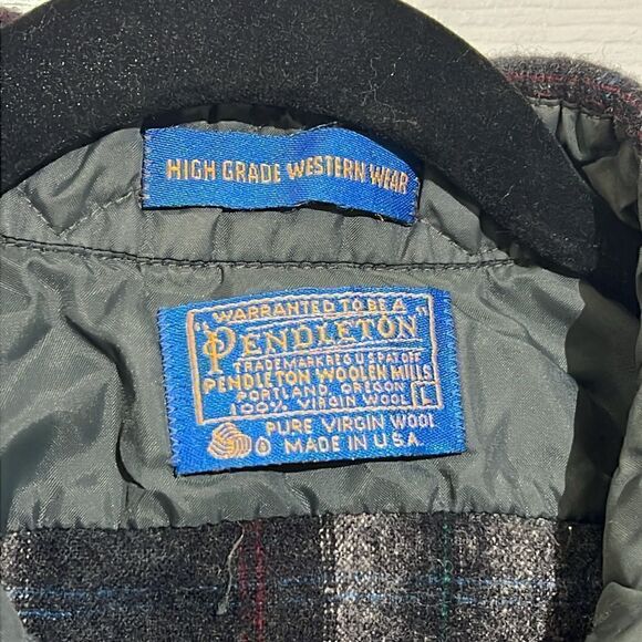 Pendleton Vintage Pendleton Wool Flannel Pearl snap L - Picture 3 of 9